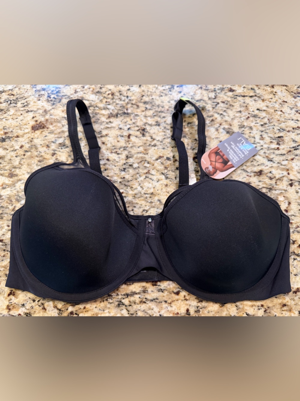Bali Black full coverage smoothing convertible Bra 42B soft comfy